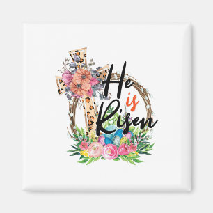 He Is Risen Jesus Christian Happy Easter Women Kid Magnet