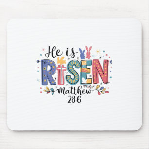 He Is Risen Jesus Christian Happy Easter Women Kid Mouse Pad