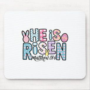 He Is Risen Jesus Christian Happy Easter Women Kid Mouse Pad