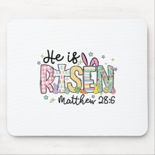 He Is Risen Jesus Christian Happy Easter Women Kid Mouse Pad