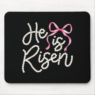 He is risen jesus christian happy easter women kid mouse pad