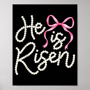 He is risen jesus christian happy easter women kid poster