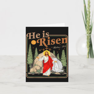 He is risen jesus christian happy easter women men card