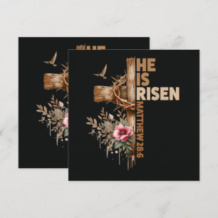 He is Risen Jesus Christian Religious Easter