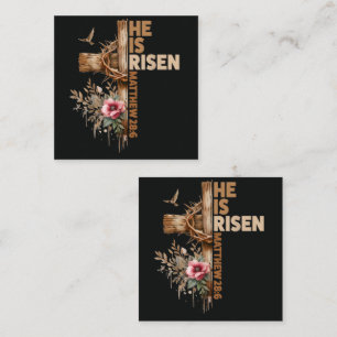 He is Risen Jesus Christian Religious Easter Enclosure Card