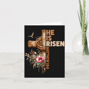 He is risen jesus christian religious easter menHe Card