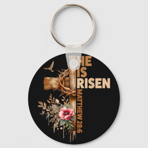 He is risen jesus christian religious easter menHe Key Ring