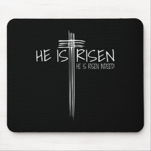 He Is Risen Jesus Easter Christian Faith Gift  Mouse Pad