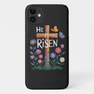 He Is Risen Jesus Floral Christian Easter iPhone 11 Case