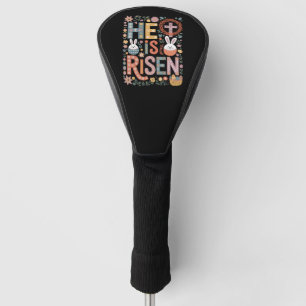 He is Risen Jesus Floral Cute Easter Bunny Rabbit Golf Head Cover