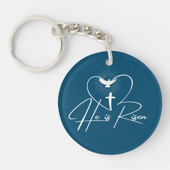 He Is Risen Key Ring (Front)
