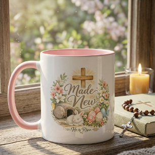 He Is Risen Made New Christian Easter Mug