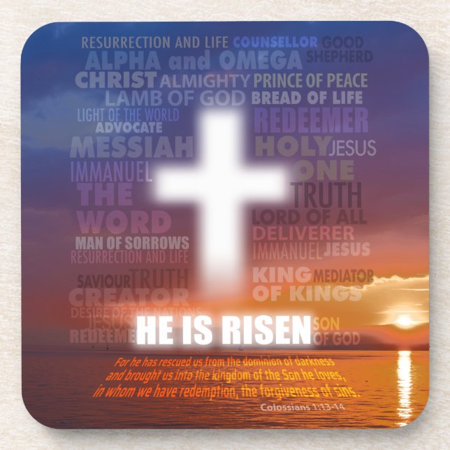 He is Risen Magnetic Card Coaster (Front)