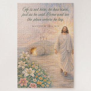He Is Risen – Matthew 28:6 Bible Verse - Easter Jigsaw Puzzle