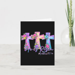 He is risen matthew 28_6 easter jesus christian card