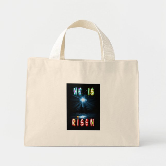 He Is Risen Mini Tote Bag (Front)