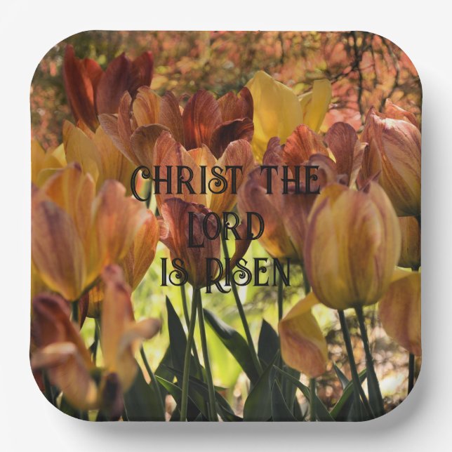 He is Risen paper plates (Front)