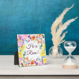 He is risen! plaque