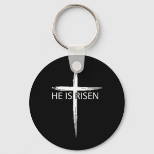 He Is Risen Pocket Christian Easter Jesus Religiou Key Ring