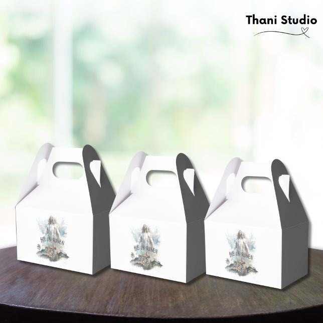 He is Risen Religious Easter Christian Cross Favour Box (Creator Uploaded)