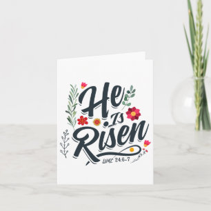 He Is Risen Religious Easter Shirt Ressurection Ch Card
