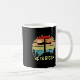 He Is Risen Retro Vintage Happy Easter Coffee Mug
