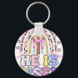 he is risen, retro, vintage key ring<br><div class="desc">Durable and lightweight keychain featuring a vibrant,  high-quality print,  perfect for keys,  bags,  backpacks,  small gifts,  souvenirs,  and everyday accessories.</div>