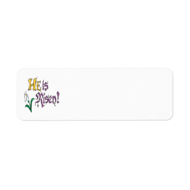 He Is Risen Return Address Label (Front)