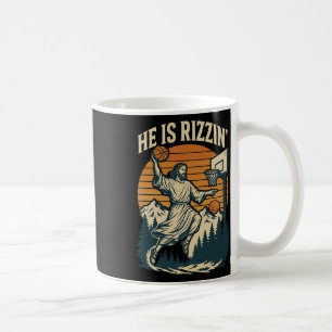 He Is Risen Rizzin Easter Christian Faith Jesus Ba Coffee Mug