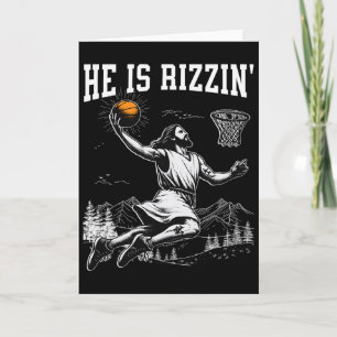 He Is Risen Rizzin' Easter Jesus Christian Faith B Card