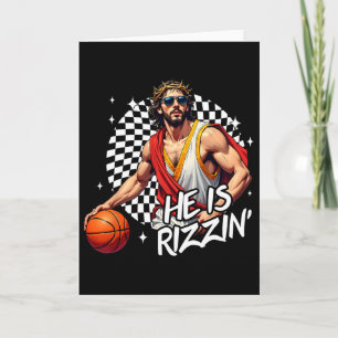 He Is Risen Rizzin' Easter Jesus Christian Faith B Card