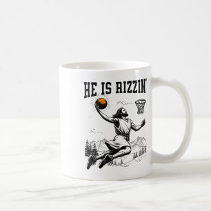 He Is Risen Rizzin' Easter Jesus Christian Faith B Coffee Mug
