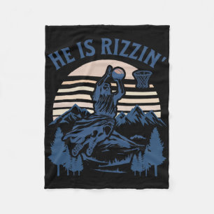 He Is Risen Rizzin' Easter Jesus Christian Faith B Fleece Blanket