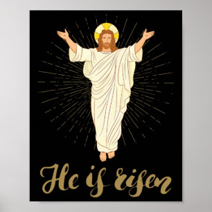 He Is Risen Rizzin' Easter Jesus Christian Faith Poster