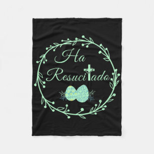 He Is Risen Spanish Ha Resucitado Happy Easter Jes Fleece Blanket