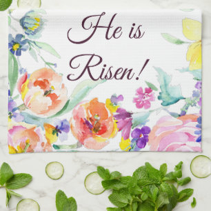 He is risen!     tea towel