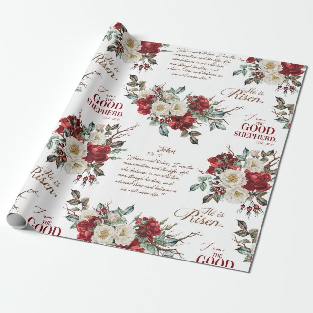 He Is Risen Wrapping Paper (Unrolled)