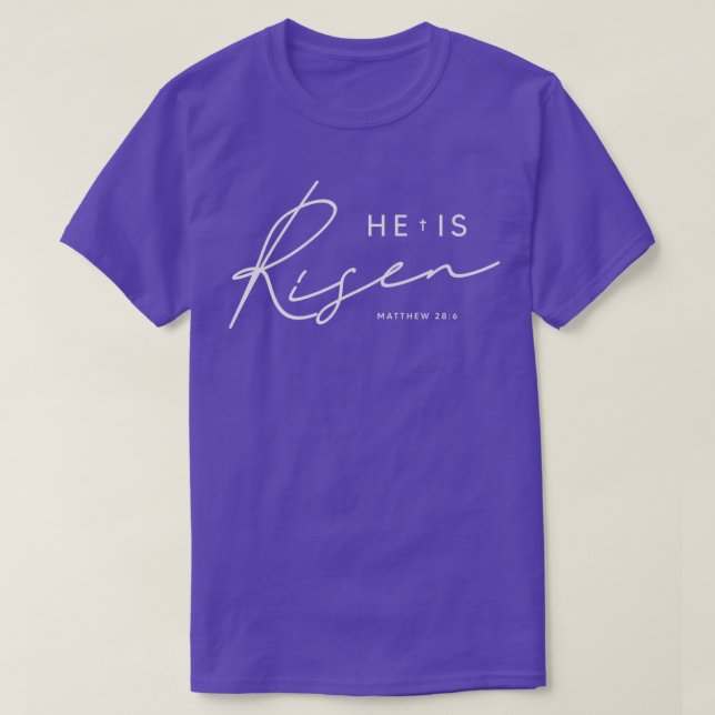 He is Risenfor Women Jesus Easter T Christian Prem T-Shirt (Design Front)