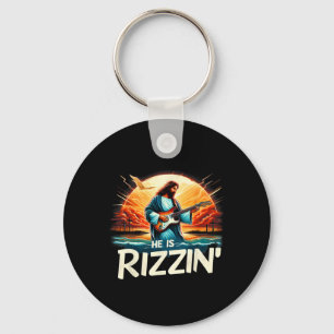 He Is Rizzin Easter Christian Jesus Vintage Jesus Key Ring