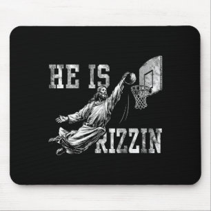 He Is Rizzin Funny Christian Basketball Meme Easte Mouse Pad
