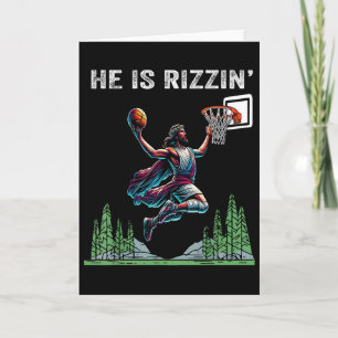 He Is Rizzin Funny Easter Jesus Sketll Meme Mens W Card