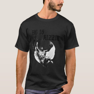 He Is Rizzin Funny Jesus Basketball Meme Christian T-Shirt