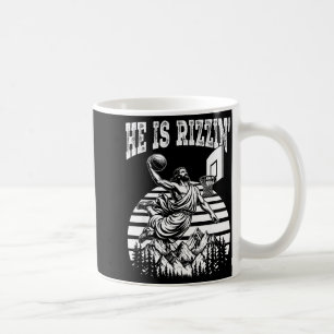 He Is Rizzin Funny Jesus Basketball Meme Easter Ch Coffee Mug