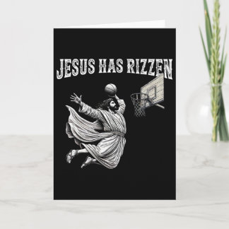 He Is Rizzin Funny Jesus Bysketbyll Meme - Uni-adu Card