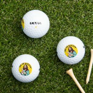 He Is Rizzin Funny Jesus Christian Easter Day Golf Balls