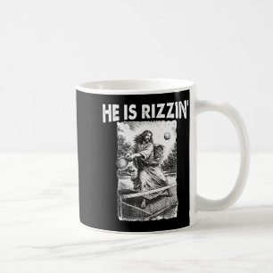 He Is Rizzin Funny Jesus Pickleball Meme Christian Coffee Mug