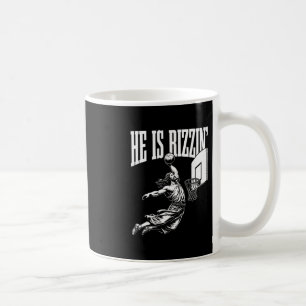 He Is Rizzin Funny Jesus Sketll Meme Easter Christ Coffee Mug