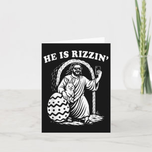 He Is Rizzin Funny Rizz Easter Christian Easter  Card