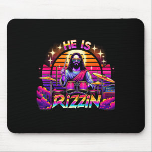 He Is Rizzin' Happy Easter Day Funny Christian Nd Mouse Pad