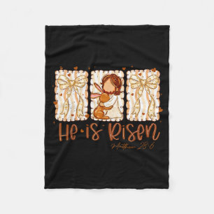 He is rizzin jesus for kids girls boys women youth fleece blanket